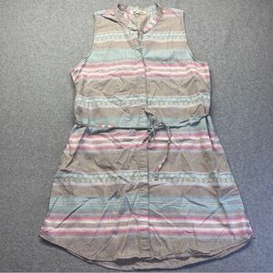 Woolrich Glenview Shirt Dress‎ Sleeveless 100% Cotton Women’s size L